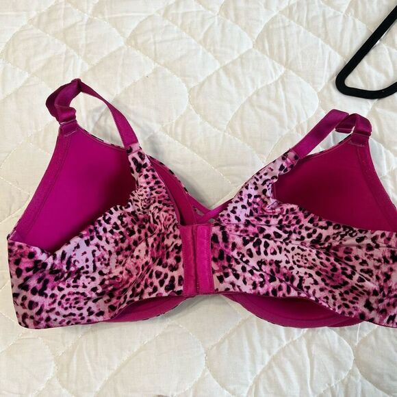 Torrid Women's 42DD Pink Leopard Print Underwire Bra Adjustable Straps - Picture 4 of 7